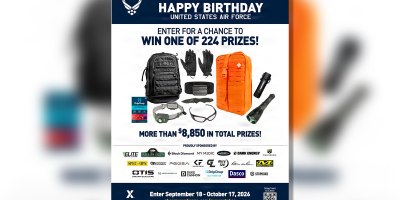 The Air Force turns 79 on Sept. 18, and the Army & Air Force Exchange Service is celebrating with 22 sweepstakes featuring more than 140 prizes valued at nearly $9,000.