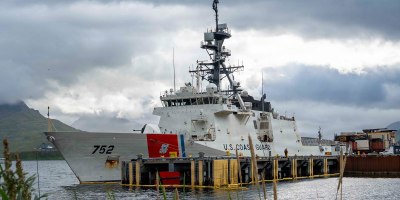 U.S. Coast Guard Cutter Stratton (WMSL 752) prepares for departure in Dutch Harbor, Alaska, Sep 17, 2026.