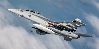 A pair of Blackbeard hypersonic missiles mounted on a Super Hornet during a developmental test flight on September 18. The test was another step in the program's progression to Early Operational Capability (EOC). (Edited photo from PAE(A)).