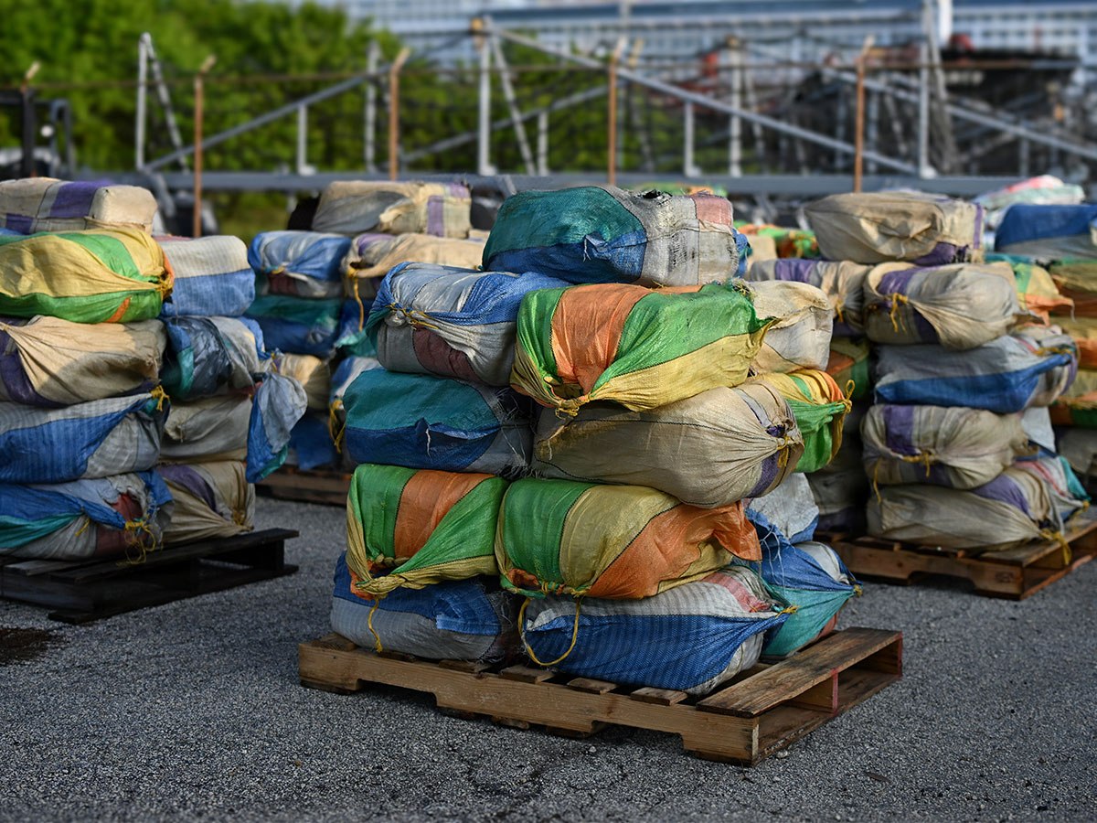 Coast Guard offloads over $57 million in illicit drugs interdicted in the Caribbean&nbsp;Sea
