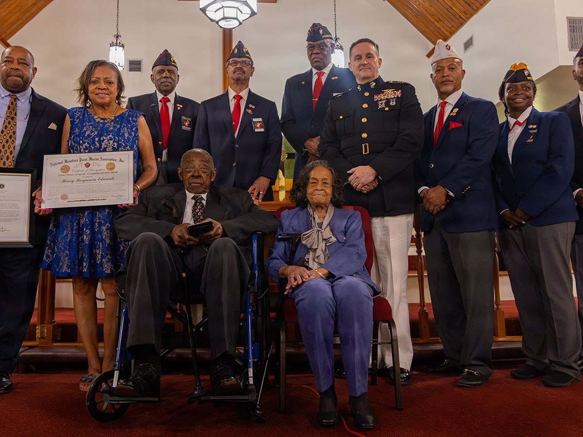 Montford Point Retired Marine Henry B. Edwards Receives Congressional Gold Medal&nbsp;Award