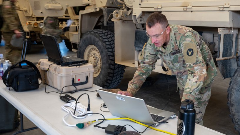 Soldiers from the Minnesota National Guard compete in the Best Mechanic Competition at the Unit Training Equipment Site building on Camp Williams, Utah, September 15, 2026.