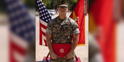 U.S. Marine Corps Sgt. Michael Reta, a network administrator with Headquarters Battalion, 2nd Marine Division, poses for a photo on Marine Corps Base Camp Lejeune, North Carolina, Sept. 17, 2026.