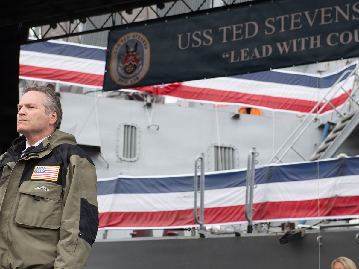 “Today, Ted Stevens is the fleet”: Secretary of the Navy commissions USS Ted&nbsp;Stevens