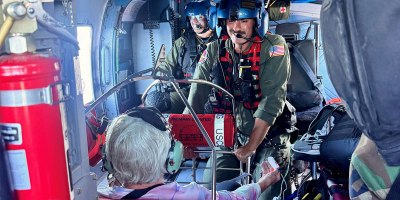 A Coast Guard Air Station Ventura air crew medically evacuated an ailing sportfishing vessel passenger 90 miles west of San Diego, Thursday night.