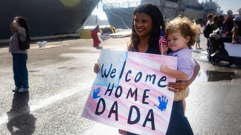 Family members wait on the pier at Naval Station Mayport, Fla., to greet the Freedom-class littoral combat ship USS Billings (LCS 15) Oct. 10, 2026 following a 6-month deployment to U.S. Fourth Fleet area of operations in support of U.S. Southern Command’s (USSOUTHCOM) mission. (U.S. Navy photo by Mass Communication Specialist 2nd Class Jasmin L. Aquino)
