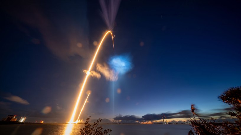 A Falcon 9 rocket carrying the CRS-35 mission successfully launches from Space Launch Complex 40 at Cape Canaveral Space Force Station, Florida, on Oct. 13, 2026.